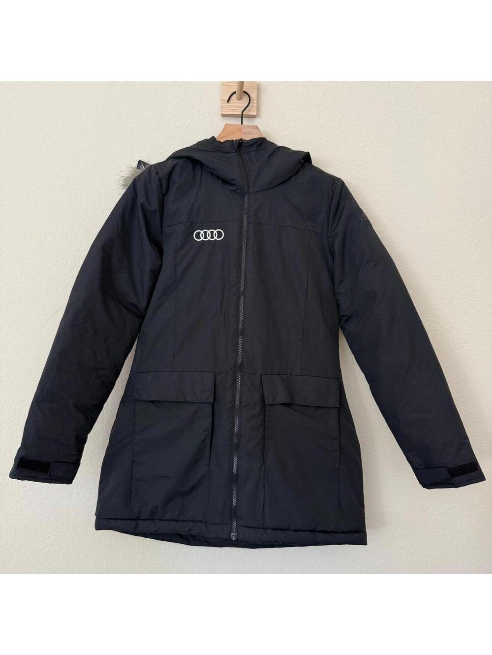 Adidas Jacket Women’s S Black Audi Hoodie Parka RARE